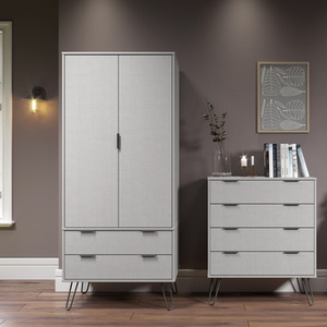 Augusta Grey 2 Door 2 Drawer Wardrobe
