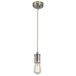 Douille 1 Light Ceiling Pendant Polished Nickel, E27