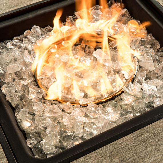 4kg Clear Tempered Fire Glass Lava Rocks for Outdoor Gas Fire Pits