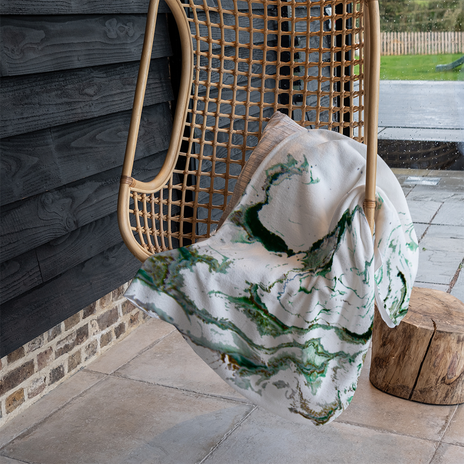Green Marble Blanket - Green
