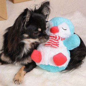Winter Penguin Plush Dog Toy