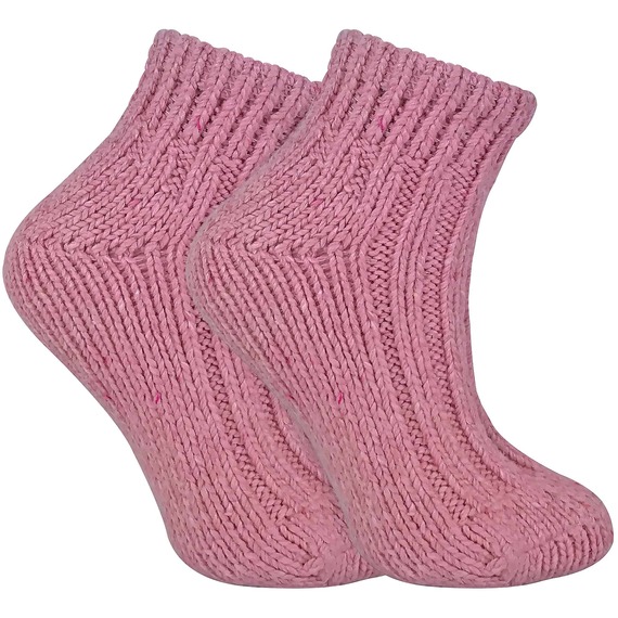 Chunky Ribbed Low Cut Wool Blend Ankle Boot Socks