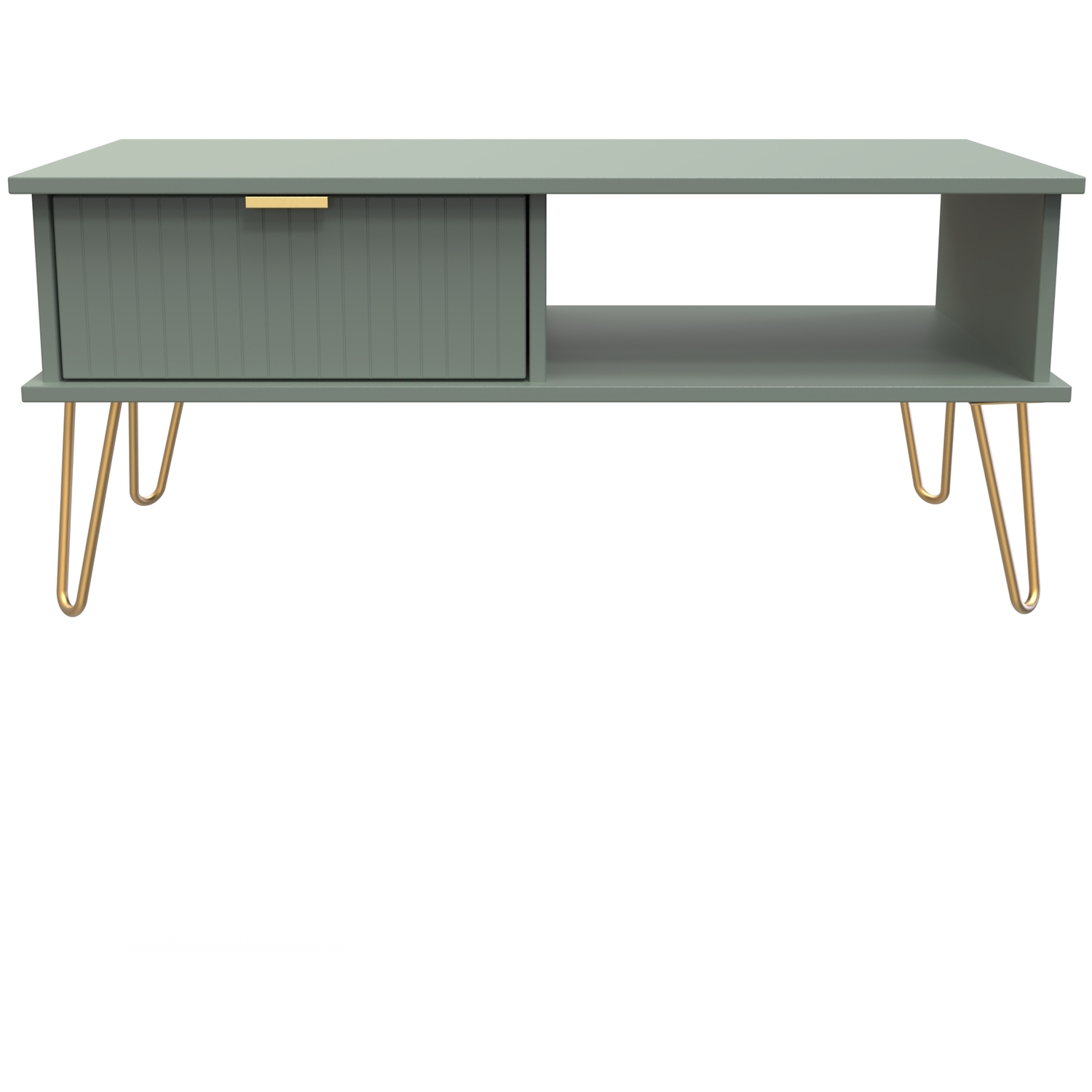 Linear 1 Drawer Coffee Table - Reed Green