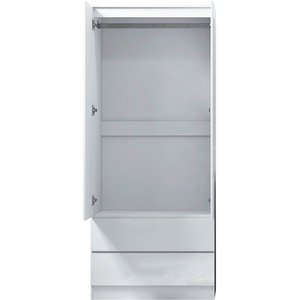 White Stora 2 Door 2 Drawer Combination Wardrobe High Gloss White shot 3945297