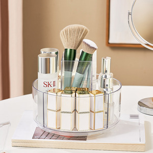 Transparent Swivel Makeup Tray Organiser