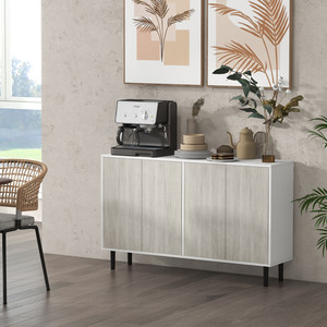HOMCOM Modern Sideboard with Adjustable Shelf 4 Door Cupboards