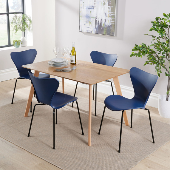 Home Source Rayna Table and 4 Penny Chairs Dining Set