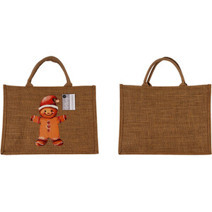 Hessian Christmas Shopping Bag Large