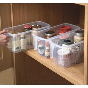 Set of 3 Plastic Kitchen Cupboard Organiser Baskets