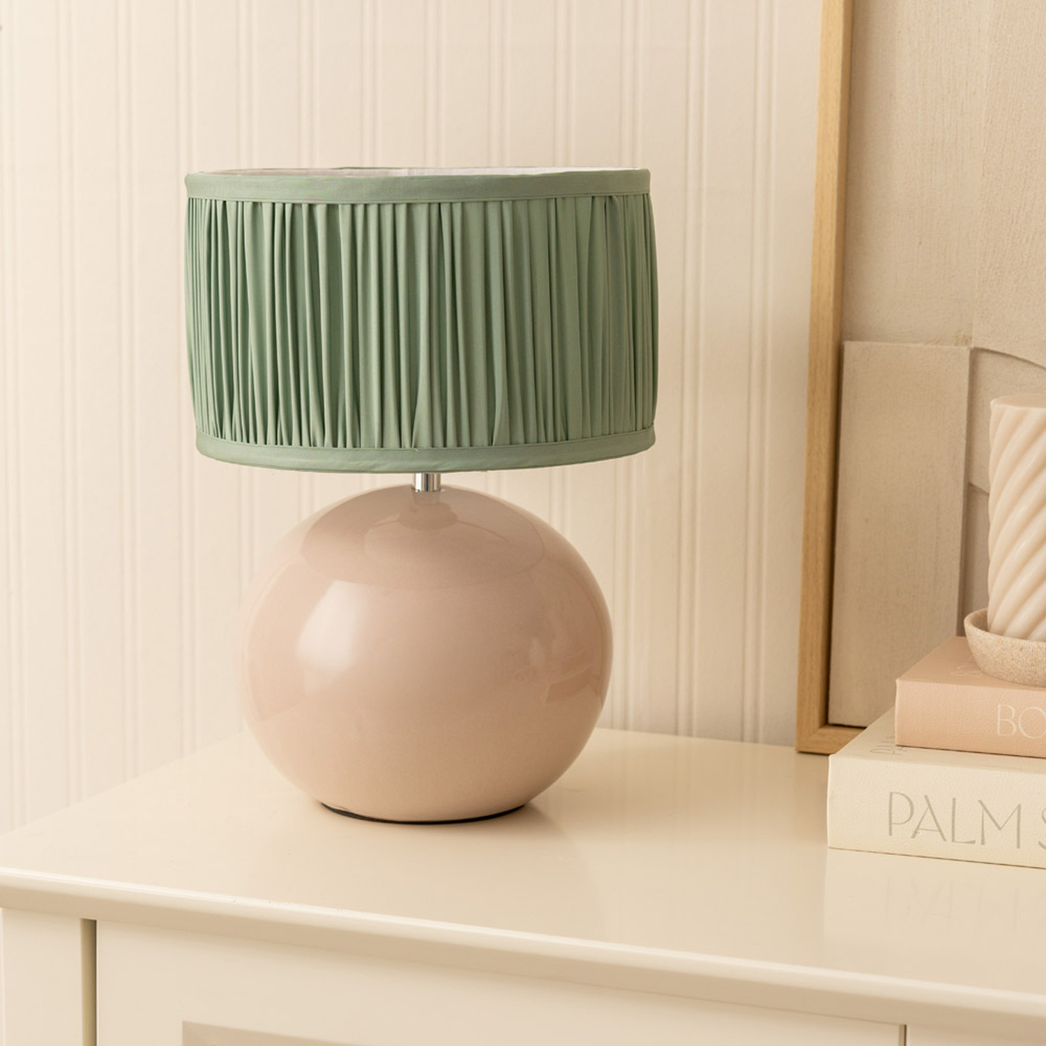 Image of Bosco Stone Ceramic Table Lamp with&hellip;
