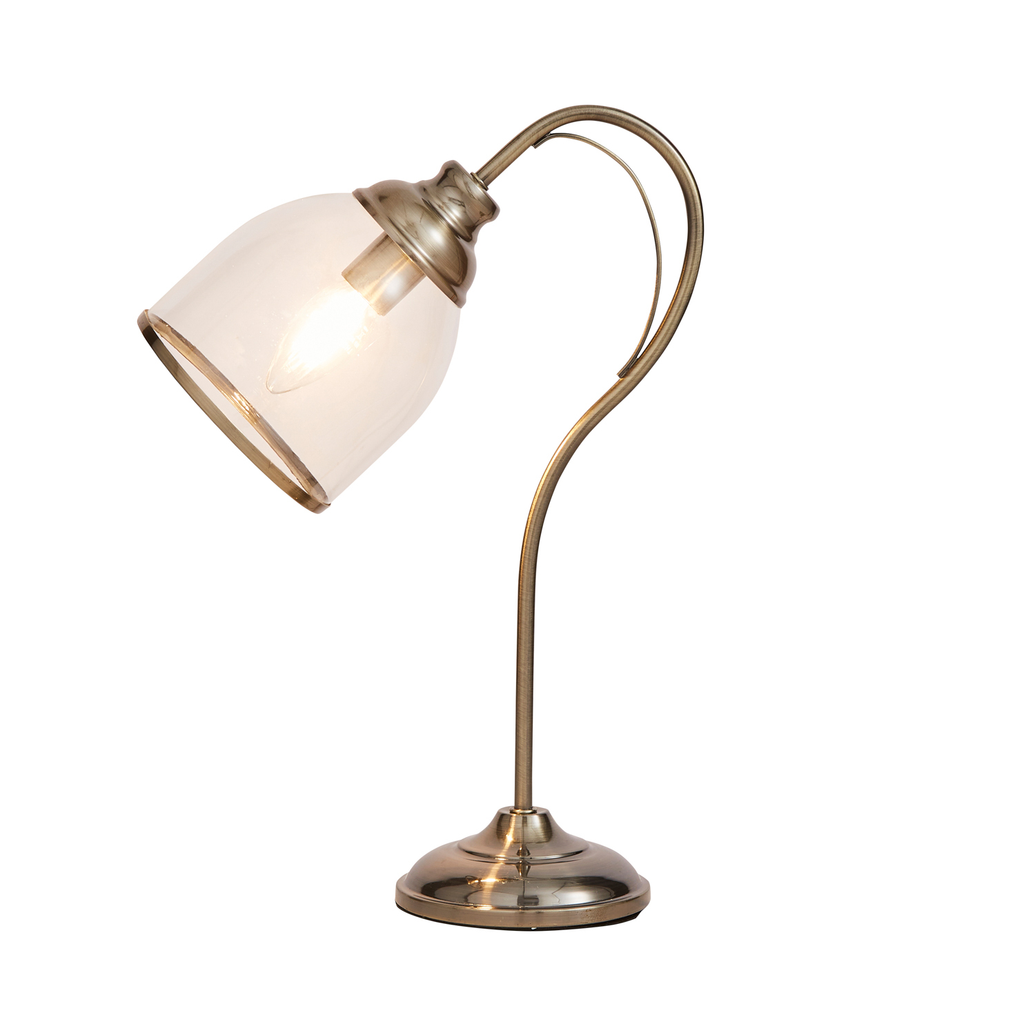 Image of Ingrid Industrial Table Lamp with Clear&hellip;