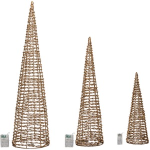 Christmas Cone Trees with Warm White LEDs