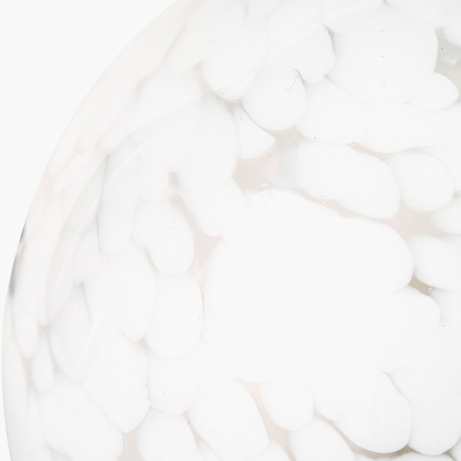 Speckled Glass Spherical Table Lamp - White