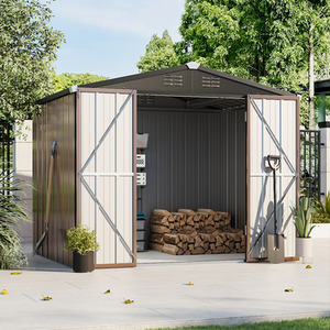 Breeins Galvanized Steel Large Lockable Garden Shed