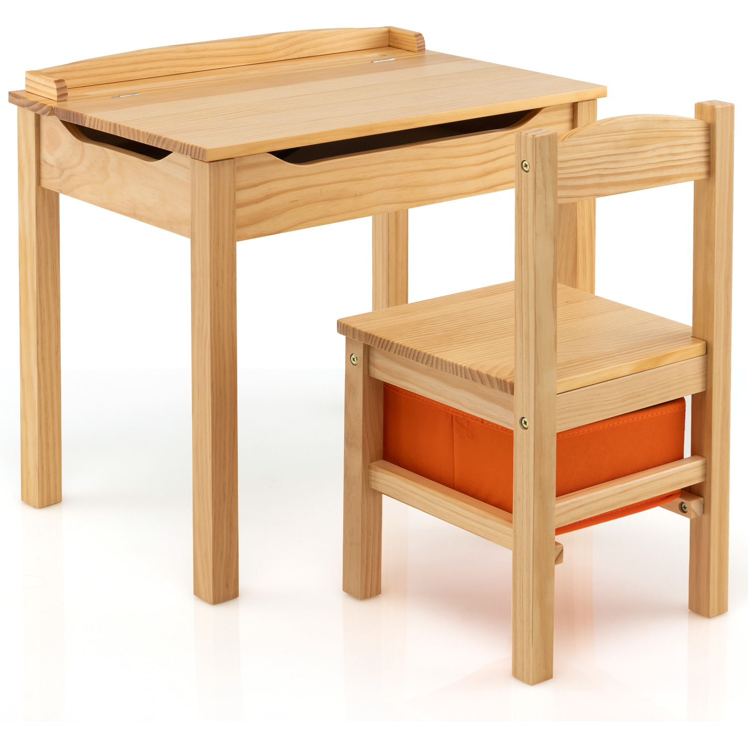 Flip Top Toddler Study Desk with Chair