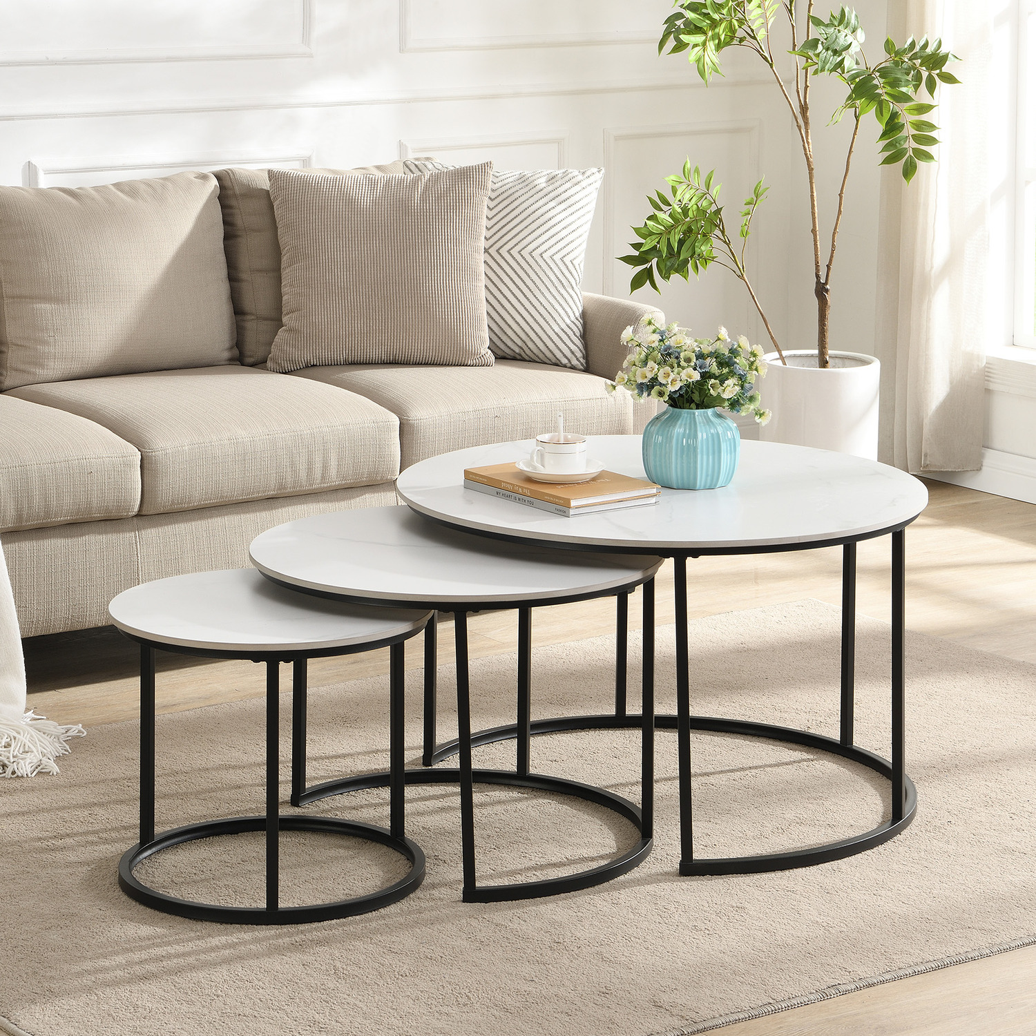 Orbis Nest of Tables - Set of 3 - White