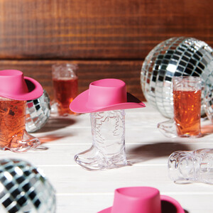 Pack of 4 MY Cowboy Boot Shape Shot Glass