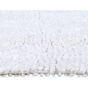 White Luxury Reversible Cotton Bath Mat Set shot 7826179
