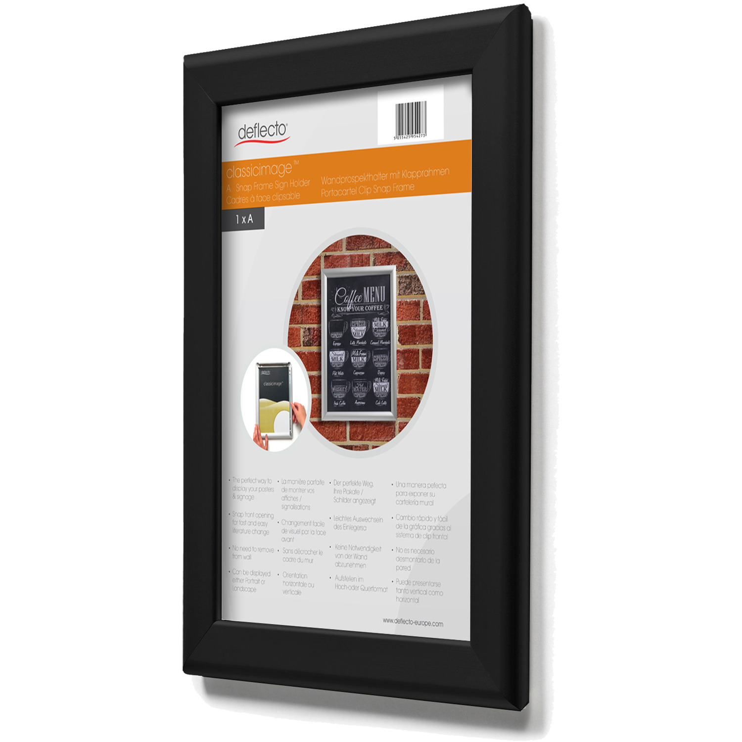 A4 Snap Frame Black - Black 0 40kg