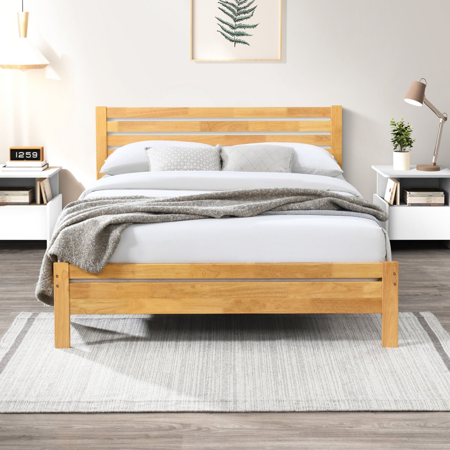 Declan Solid Wood Bed Frame - Oak Double