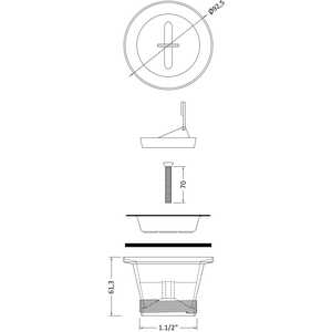 Fireclay Cleaner Sink Waste with Plug Chrome