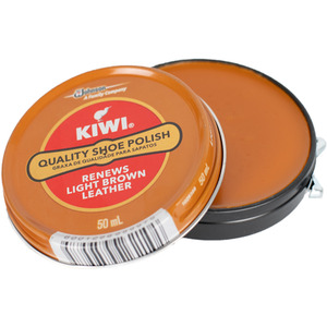 Light Brown Shoe Polish for Classic Leather Shoe Shine Protection 50ml shot 8295629