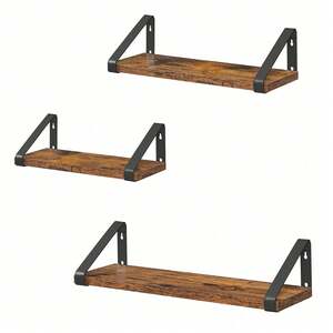 VASAGLE Set of 3 Floating Wall Shelves