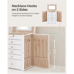 SONGMICS Jewellery Box 6 Tiers, Jewellery Case with 5 Drawers