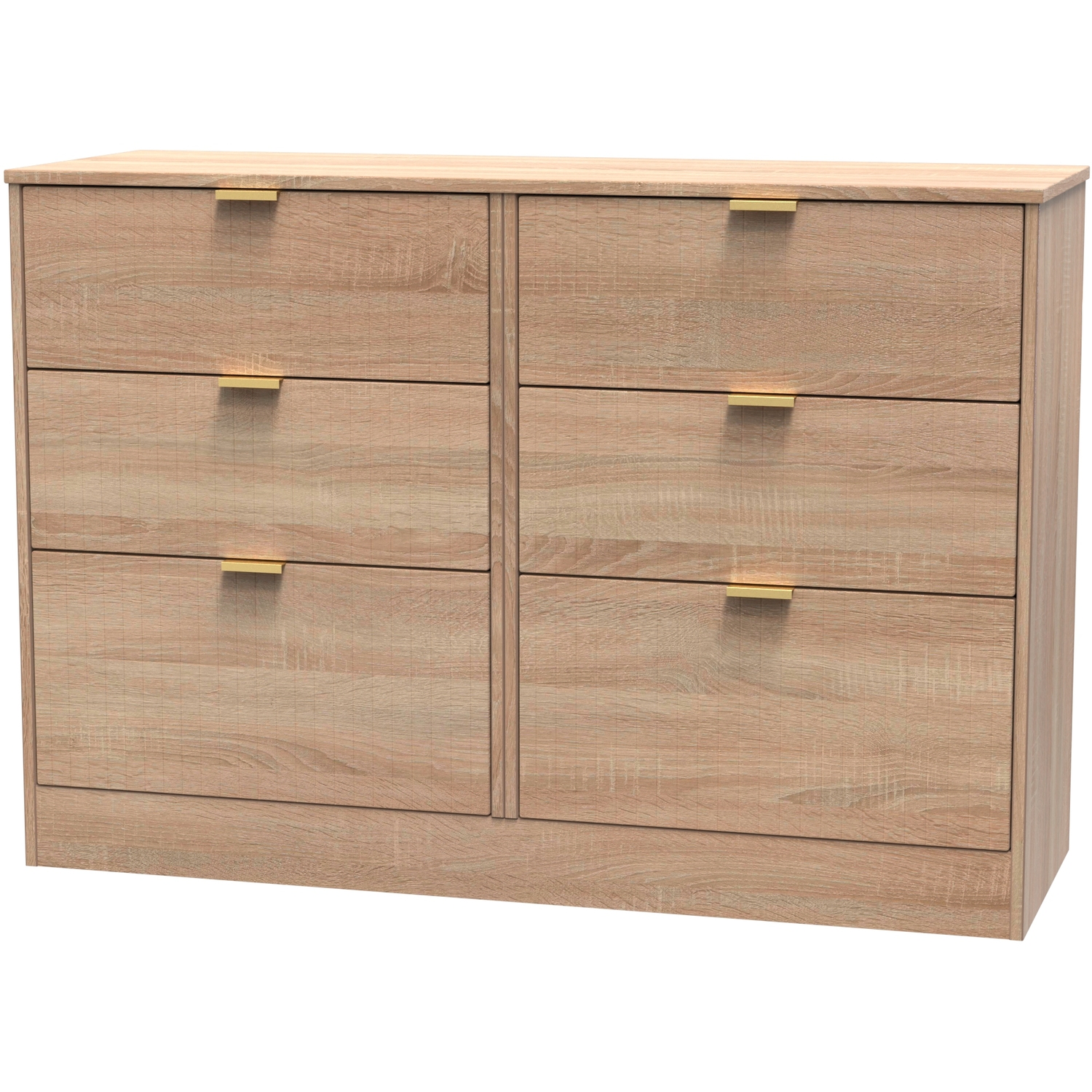 Nashville F Ready Assembled 6 Drawer Bed Box - Bardolino Oak