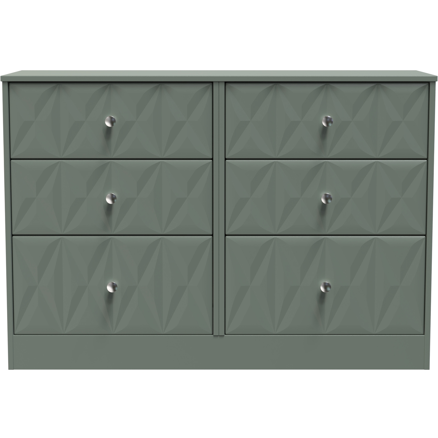San Jose Ready Assembled 6 Drawer Bed Box - Reed Green