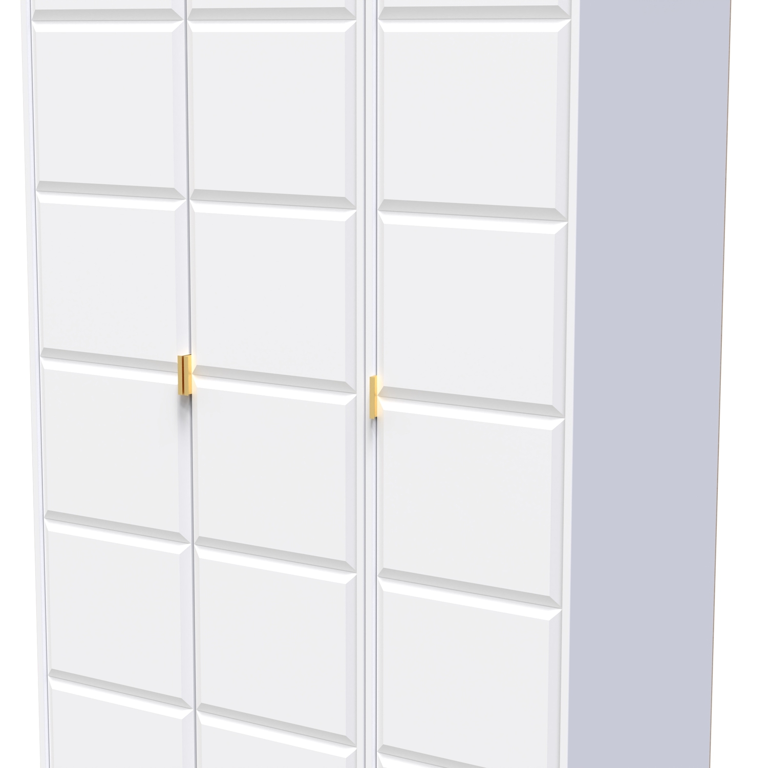 Cube Ready Assembled 3 Door Wardrobe - White Matt