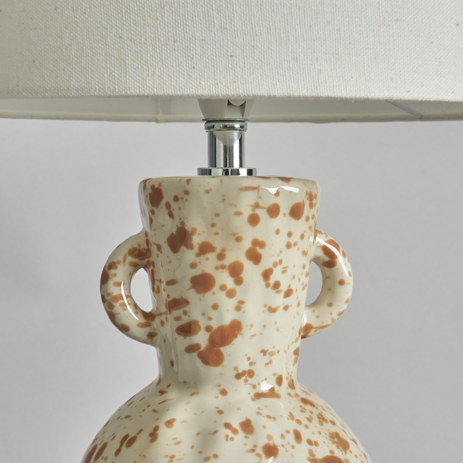 Pattie Ceramic Splatter Effect Table Lamp - Natural