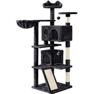 Black Yaheetech 146cm Plush Cat Tree  shot 9762685