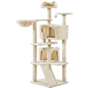 Beige Yaheetech 146cm Plush Cat Tree  shot 9762801