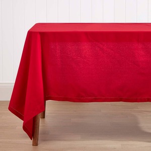 Red / 54x70 in Plain Cotton Tablecloth shot 9895426