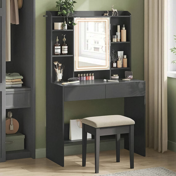 VASAGLE Dressing Vanity Table with LED Lights