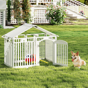 8 Panel Portable Pet Fence with Gate