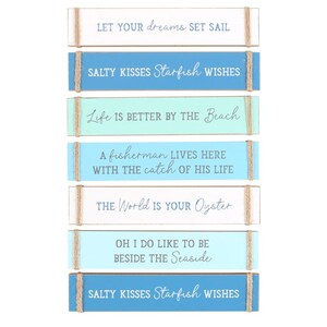 Nautical Block Sign Set Pack Of 6 Coastal Decor