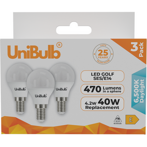 UniBulb LED Golf E14 SES 470lm 6500K