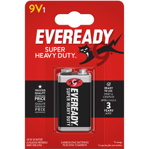 Eveready Super Heavy Duty Batteries 9v