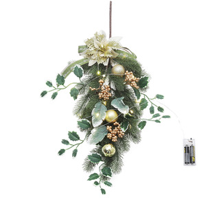Lifeideas Christmas Swag LED Lights Holiday Decor