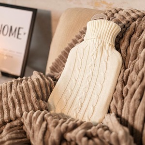 2L Large Hot Water Bottle with Knitted Cover