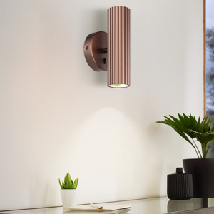 Eglo Portillo Metal Modern Up  Down Wall Light, Bronze