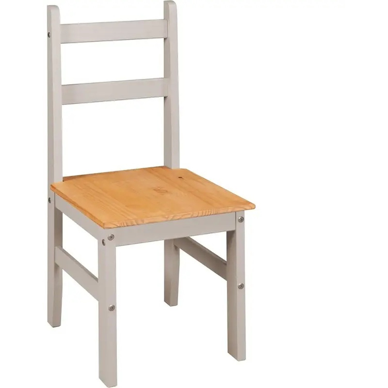 Corona Dining Table Set 4 Seater Solid Mexican Pine Wood - Grey
