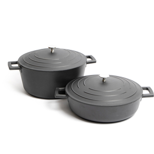 MasterClass Cast Aluminium Shallow Casserole Set - 28cm4L  28cm5L