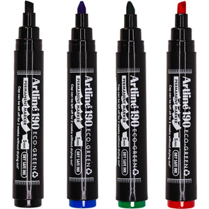 Artline Eco-Green Permanent Marker Dry Safe Pack of 4  - Chisel nib