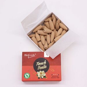 Biofresh Backflow Incense Cones French Vanilla Maroon