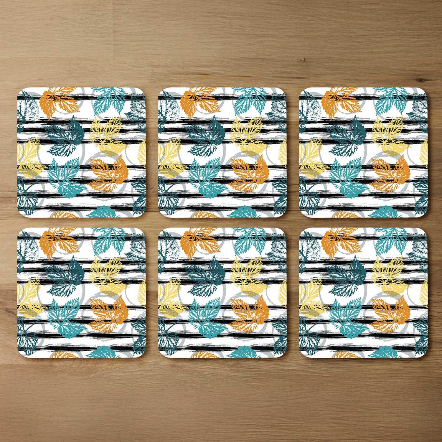 Image of Natural Autumn Coaster - Blue