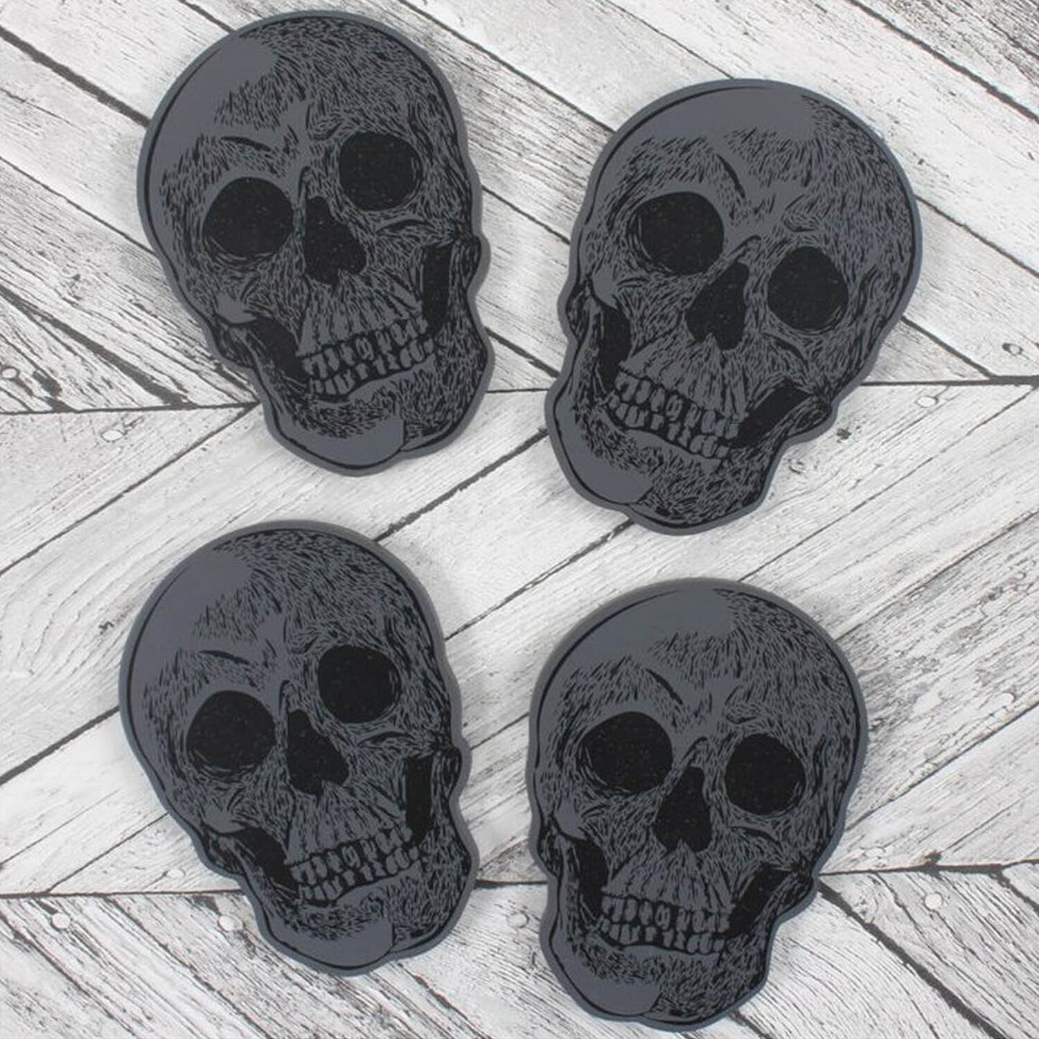 Image of Set Of 4 Skull Coasters Protect&hellip;