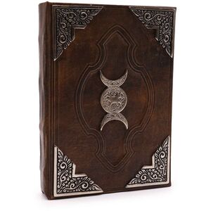 Heafty Tan Book Zinc Triple Moon Decor 200 Deckle Edges Pages